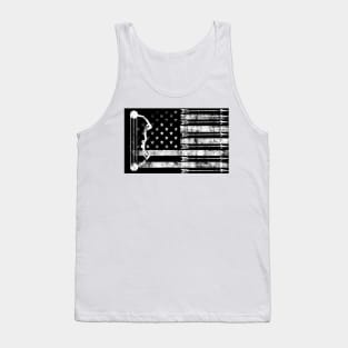 American Flag Deer Hunting Compound Bow and Arrows Tank Top
